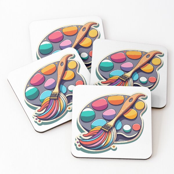 Item preview, Vibrant Paintbrush and Palette Art designed and sold by NiftyWrx.