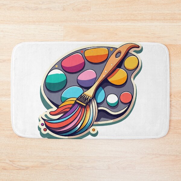 Item preview, Vibrant Paintbrush and Palette Art designed and sold by NiftyWrx.