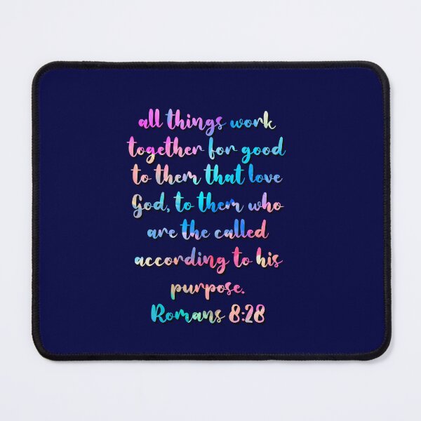 Item preview, Romans 8:28 Bible Verse - Christian gift  designed and sold by fabinthelab.