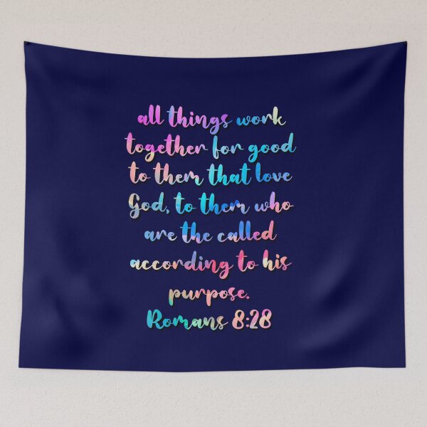 Item preview, Romans 8:28 Bible Verse - Christian gift  designed and sold by fabinthelab.