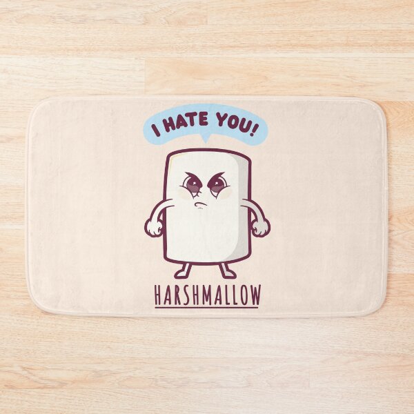 Item preview, Harshmallow hates you - funny marshmallow (on light colors) designed and sold by messy-nessie.