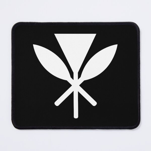 Item preview, Hawaiian Kahili and two crossed paddles.  designed and sold by J Uila.