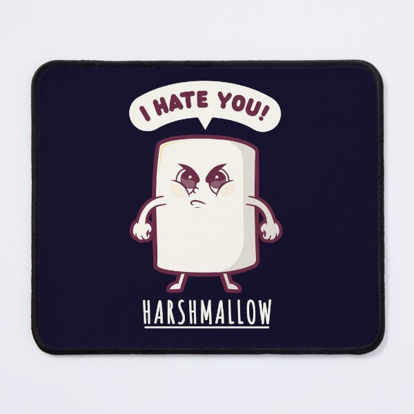 Item preview, Harshmallow hates you - funny marshmallow (on dark colors) designed and sold by messy-nessie.