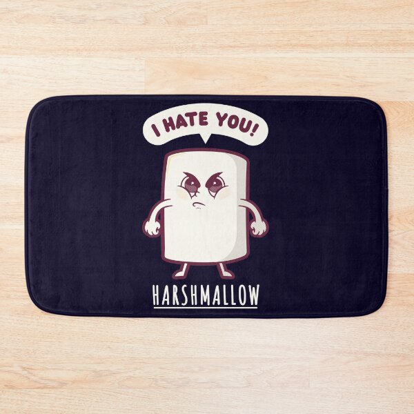 Item preview, Harshmallow hates you - funny marshmallow (on dark colors) designed and sold by messy-nessie.