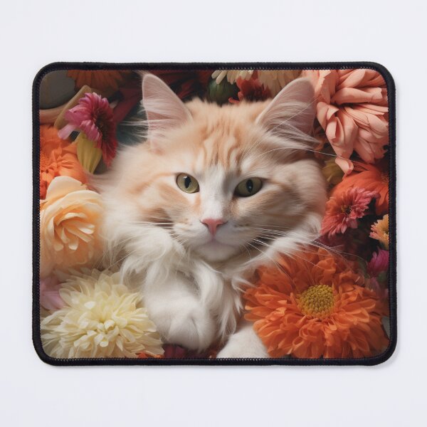 Item preview, Cute Cat And Flowers designed and sold by flowerpower999.