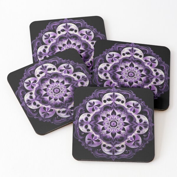 Item preview, Purple and black mandala designed and sold by TheGlassPortal.