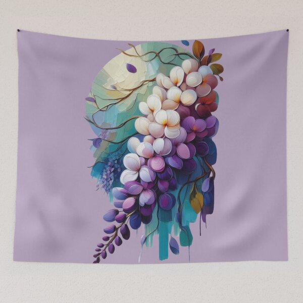 Item preview, Abstract Wisteria Flowers Oil Painting designed and sold by Fuckit-Runit.