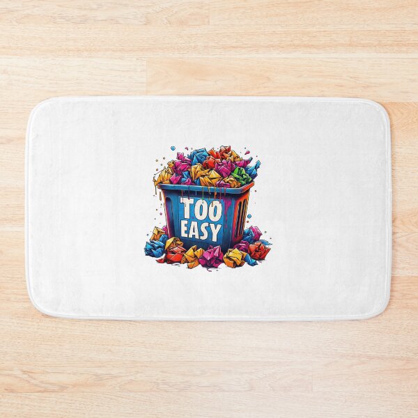 Item preview, Too Easy, Crumpled Paper fill full in the bin, cartoon style designed and sold by ArtshopDRM.