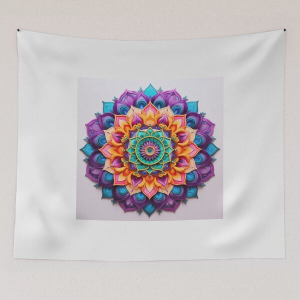 Item preview, Rainbow Mandala designed and sold by TheGlassPortal.