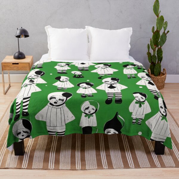 Item preview, Green retro Pierrots designed and sold by Joanne Walsh.