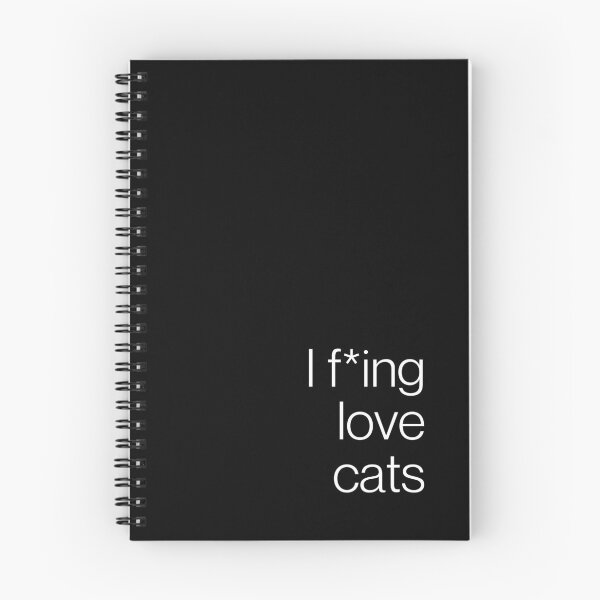 Item preview, I F*ing Love Cats - Bold Typography for Feline Devotion - white designed and sold by Biddakate.