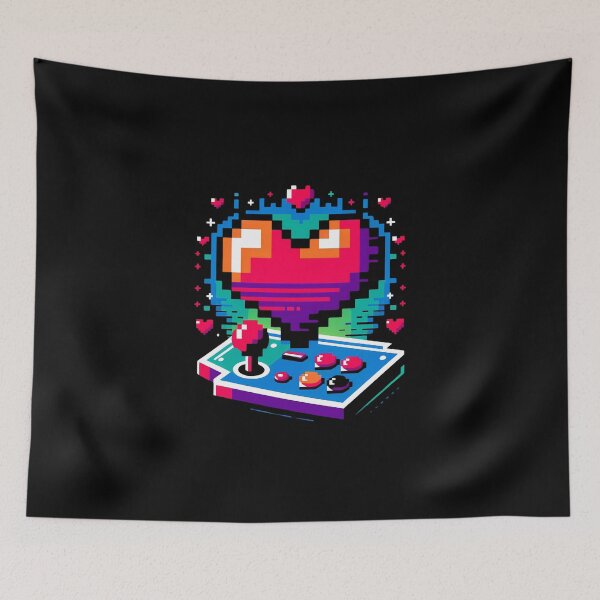 Item preview, 8-Bit Affection: Gaming Heart designed and sold by M-ormin.