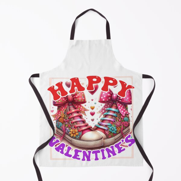 Item preview, Happy Valentine's Love: Vibrant Shoe Affection in White, Red, Yellow, and Blue designed and sold by SplashTastic.