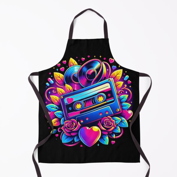 Item preview, Retro Love Tunes: Neon Cassette & Roses designed and sold by M-ormin.