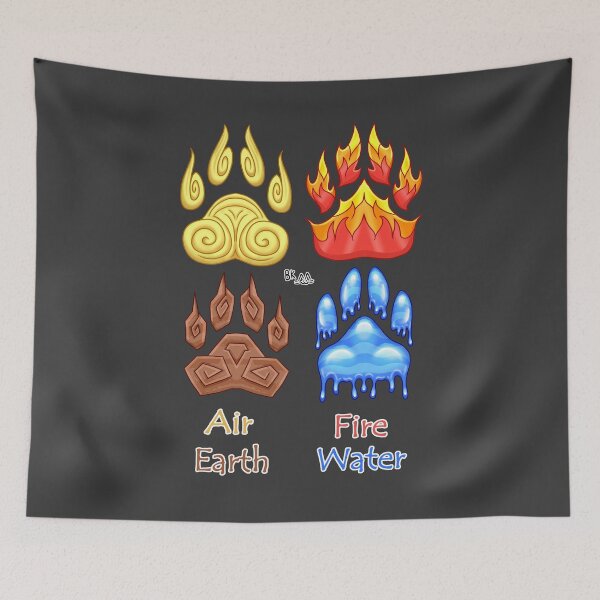 Item preview, Elemental Pawprints designed and sold by BluekittieArts.