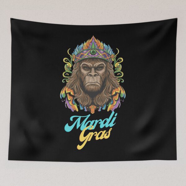 Item preview, Sasquatch Mardi Cras Bigfoot, Bigfoot Mardi Gras , Funny Sasquatch Louisiana Carnival , Bigfoot New Orleans Party Tee, Bigfoot Lover , Sasquatch  designed and sold by Creativedsigna.