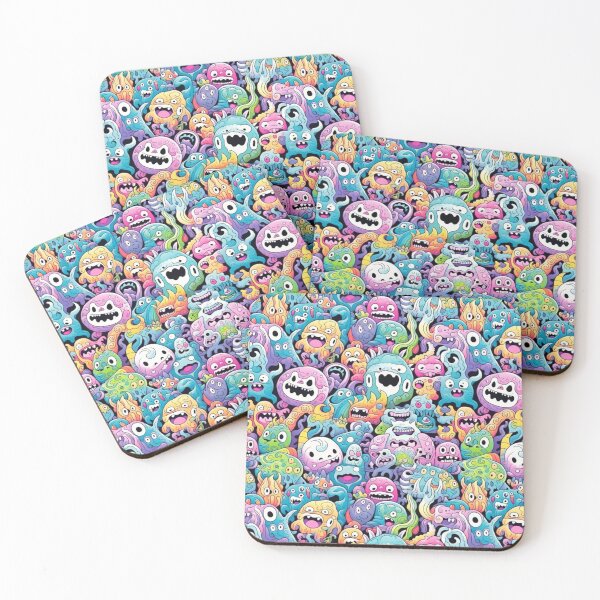 Item preview, Japanese Monsters & Ghosts- Studio Ghibli & Takashi Murakami style seamless pattern designed and sold by Onigokko.