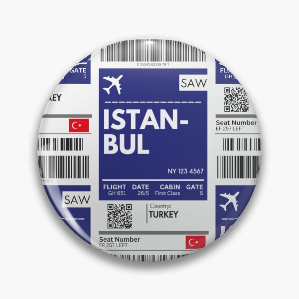Item preview, Istanbul Airplane Boarding Pass designed and sold by RoamInk.