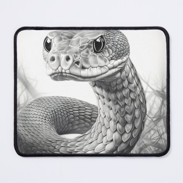 Item preview, Black and White Snake pencil drawing designed and sold by Pencil-Art.