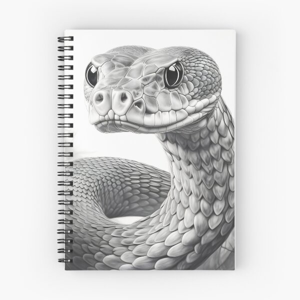 Item preview, Black and White Snake pencil drawing designed and sold by Pencil-Art.