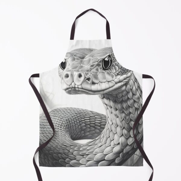 Item preview, Black and White Snake pencil drawing designed and sold by Pencil-Art.