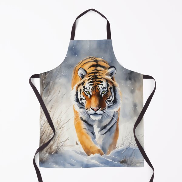 Item preview, Tiger Watercolor Print. Tiger in Snow Art Work designed and sold by kakarikihill.