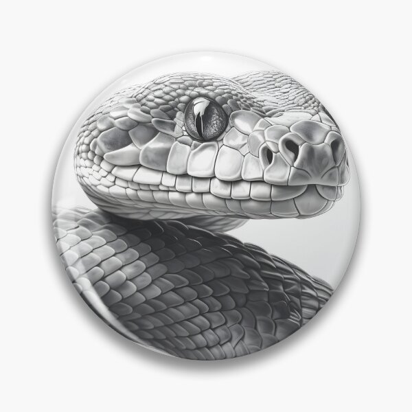 Item preview, Black and White Snake pencil drawing designed and sold by Pencil-Art.