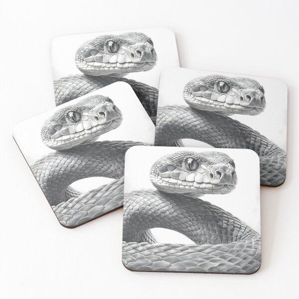 Item preview, Black and White Snake pencil drawing designed and sold by Pencil-Art.