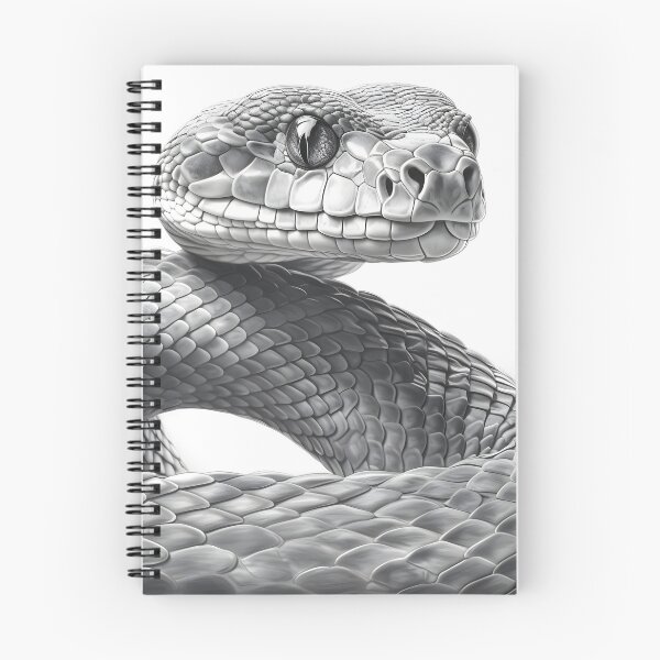 Item preview, Black and White Snake pencil drawing designed and sold by Pencil-Art.