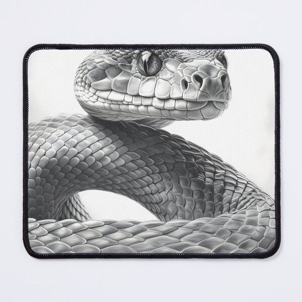 Item preview, Black and White Snake pencil drawing designed and sold by Pencil-Art.