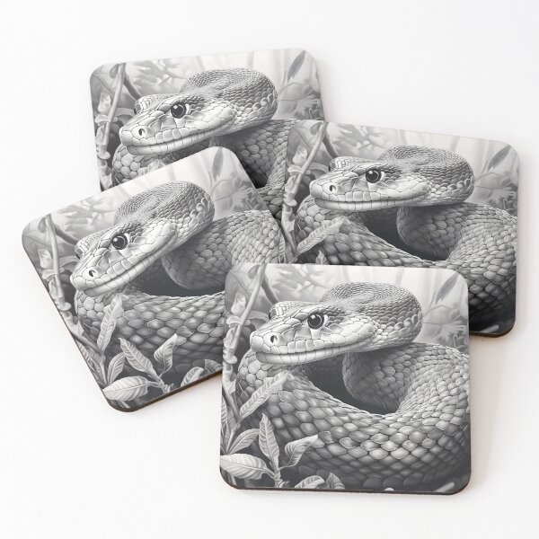 Item preview, Black and White Snake pencil drawing designed and sold by Pencil-Art.