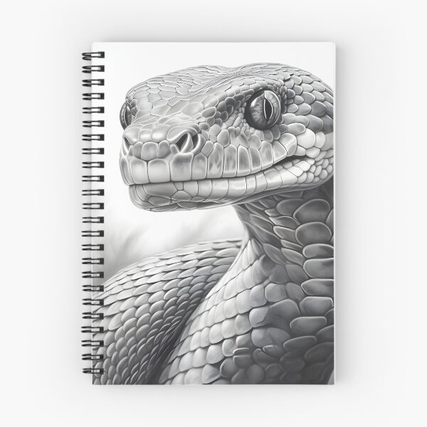 Item preview, Black and White Snake pencil drawing designed and sold by Pencil-Art.