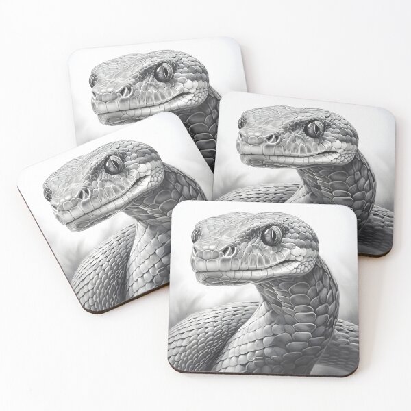 Item preview, Black and White Snake pencil drawing designed and sold by Pencil-Art.