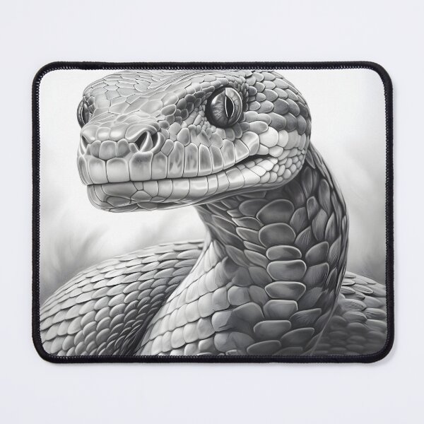 Item preview, Black and White Snake pencil drawing designed and sold by Pencil-Art.