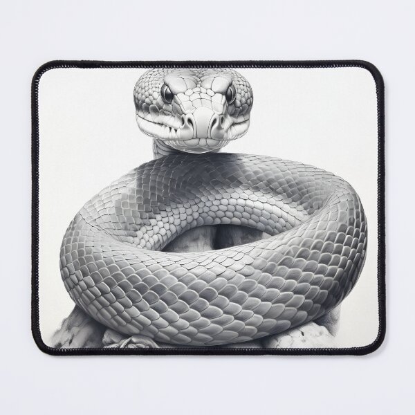 Item preview, Black and White Snake pencil drawing designed and sold by Pencil-Art.