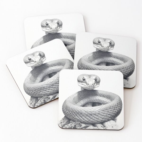 Item preview, Black and White Snake pencil drawing designed and sold by Pencil-Art.