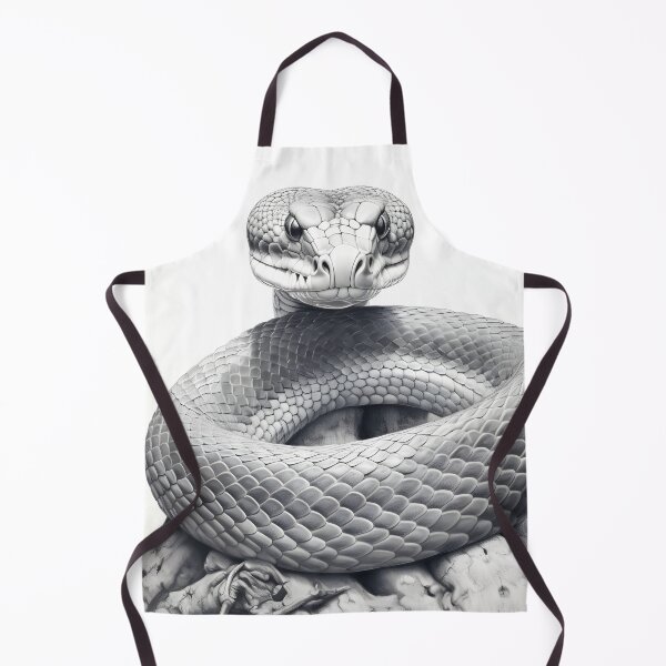 Item preview, Black and White Snake pencil drawing designed and sold by Pencil-Art.