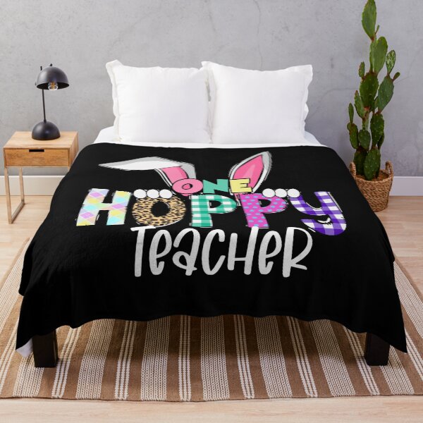 Item preview, One Hoppy Teacher Bunny Easter Day Groovy Retro Boy Girl designed and sold by Pitchou07.