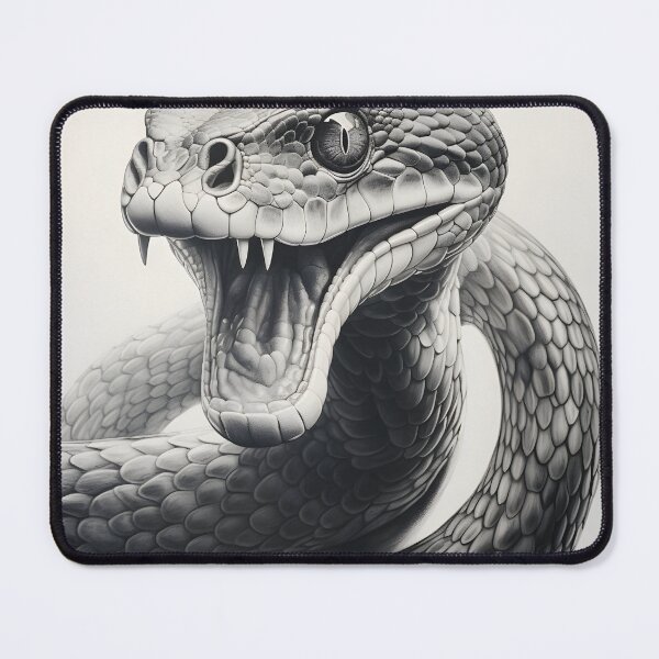 Item preview, Black and White Snake pencil drawing designed and sold by Pencil-Art.