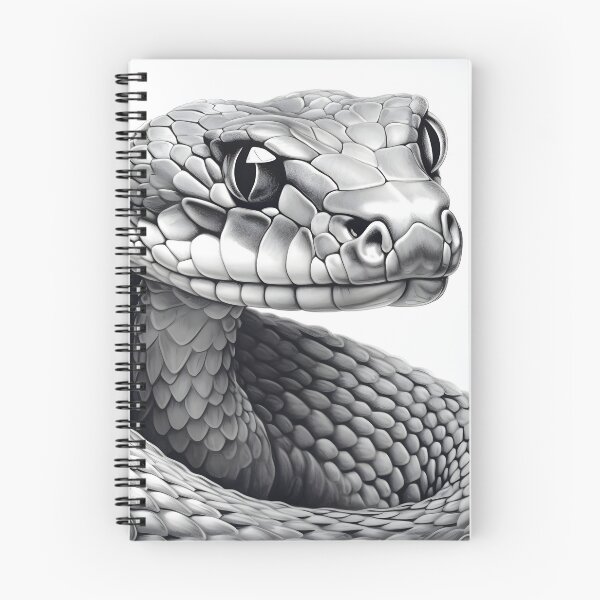 Item preview, Black and White Snake pencil drawing designed and sold by Pencil-Art.