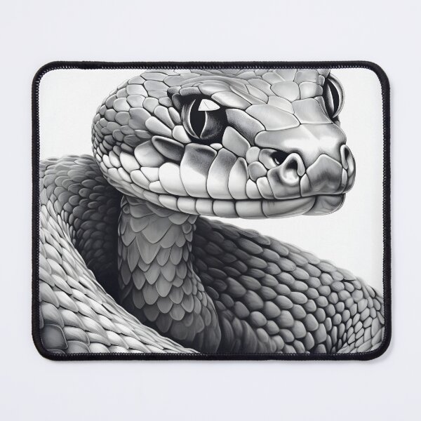 Item preview, Black and White Snake pencil drawing designed and sold by Pencil-Art.