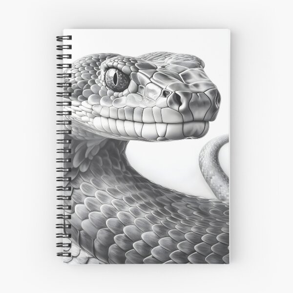 Item preview, Black and White Snake pencil drawing designed and sold by Pencil-Art.