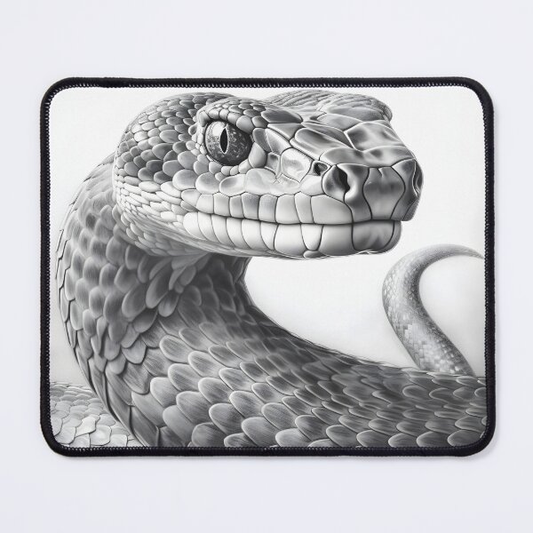 Item preview, Black and White Snake pencil drawing designed and sold by Pencil-Art.