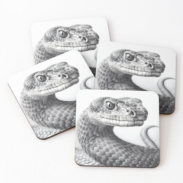 Item preview, Black and White Snake pencil drawing designed and sold by Pencil-Art.