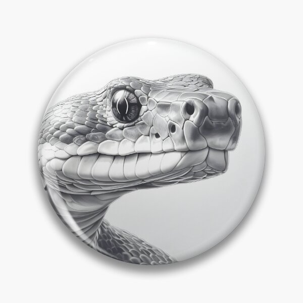 Item preview, Black and White Snake pencil drawing designed and sold by Pencil-Art.