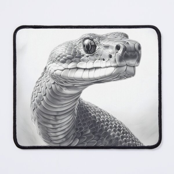 Item preview, Black and White Snake pencil drawing designed and sold by Pencil-Art.