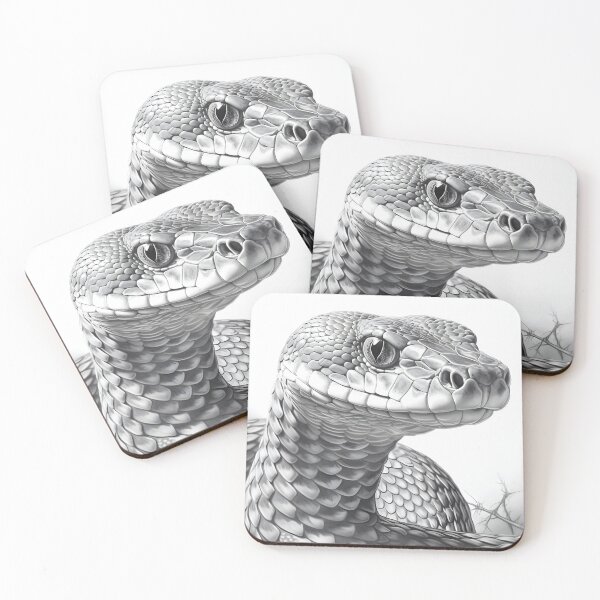 Item preview, Black and White Snake pencil drawing designed and sold by Pencil-Art.