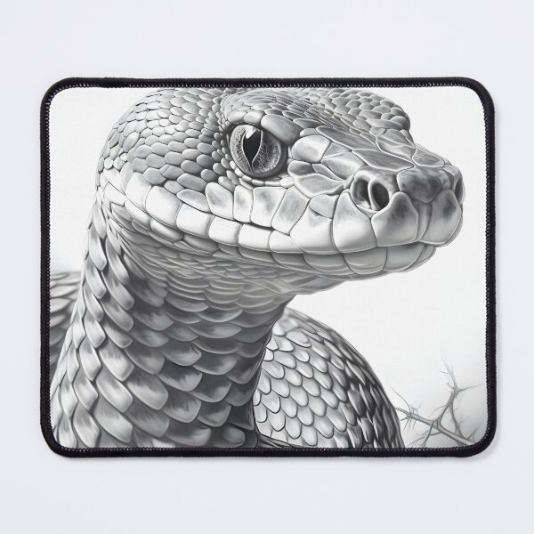 Item preview, Black and White Snake pencil drawing designed and sold by Pencil-Art.