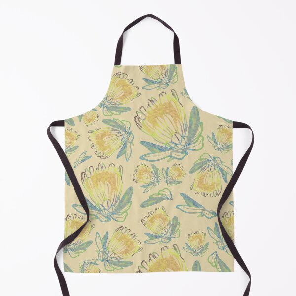 Item preview, Sunny Kirribilli Day - Australian Proteas in Lively Yellow, Coastal-Inspired Pattern designed and sold by Jay Dee Dearness.