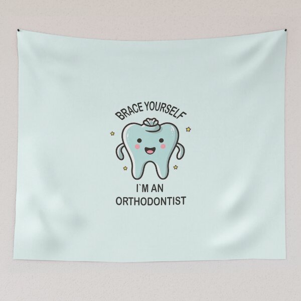 Item preview, Brace Yourself I'm an Orthodontist Funny Quote designed and sold by Verycutethings.